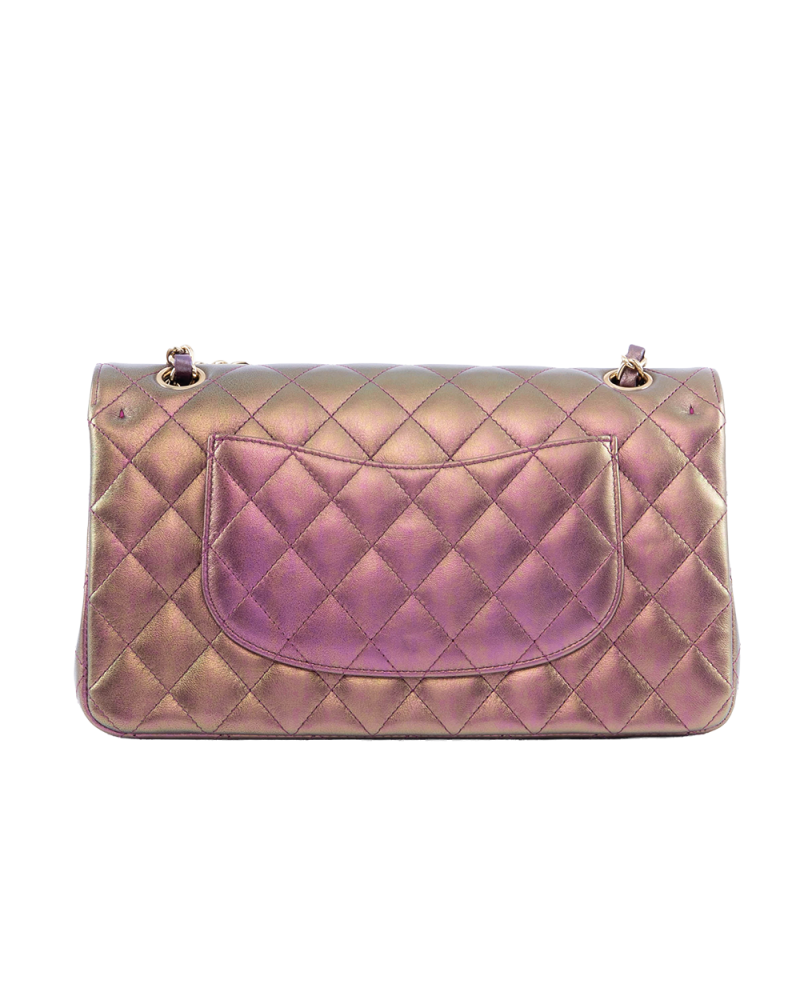 CHANEL CLASSIC 10 PINK METALIC LAMB GHW 30794200 4650
