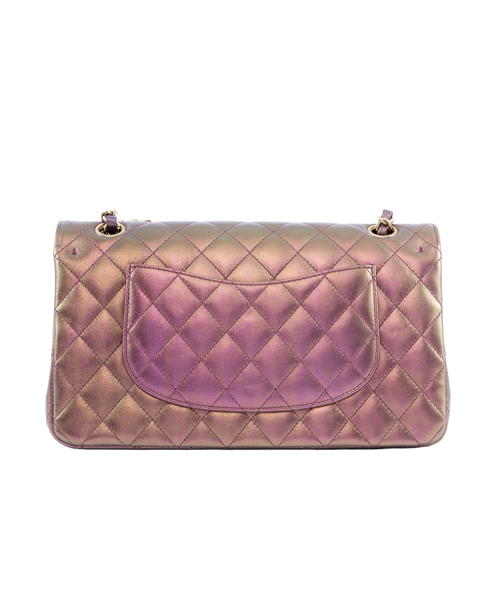 CHANEL CLASSIC 10 PINK METALIC LAMB GHW 30794200 4650