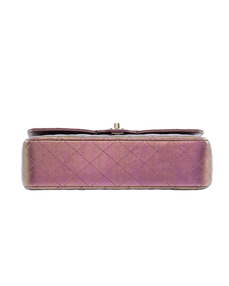 CHANEL CLASSIC 10 PINK METALIC LAMB GHW 30794200 4651