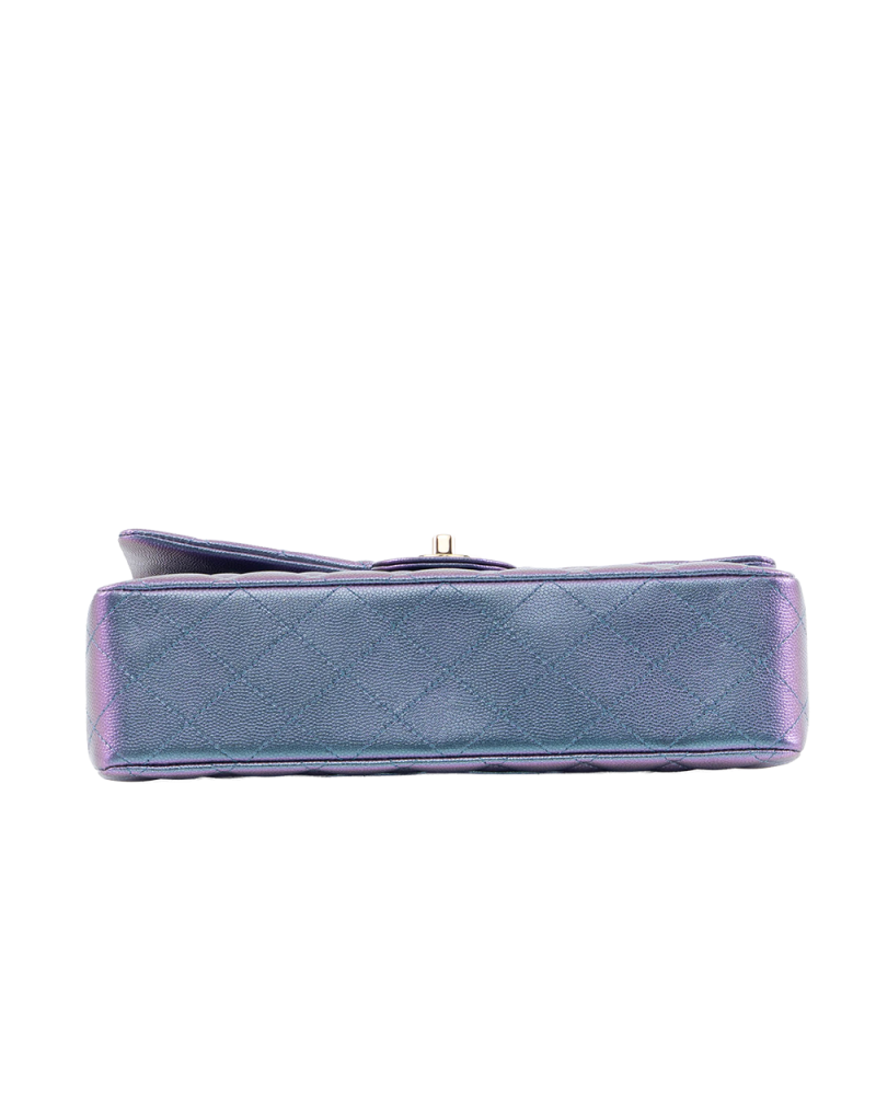 CHANEL CLASSIC 10 PURPLE METALIC CAVIAR SHW NLXG7GNK 4632