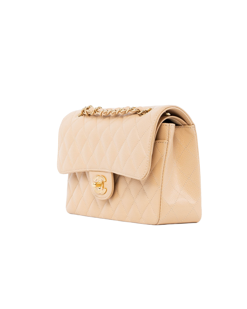 CHANEL CLASSIC 9 BEIGE CAVIAR GHW AGPP16P2 01343
