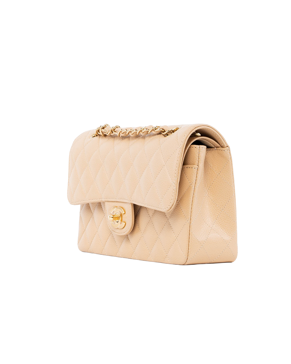 CHANEL CLASSIC 9 BEIGE CAVIAR GHW AGPP16P2 01343