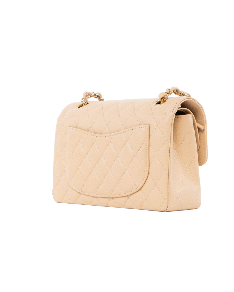 CHANEL CLASSIC 9 BEIGE CAVIAR GHW AGPP16P2 01344