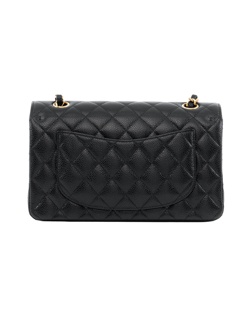 CHANEL CLASSIC 9 BLACK CAVIAR GHW AP60169A 1021
