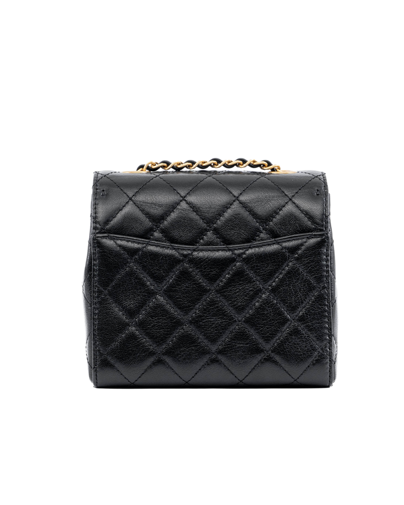 CHANEL CLASSIC FLAP 7 BLACK LAMB GHW G4C47L73 02933