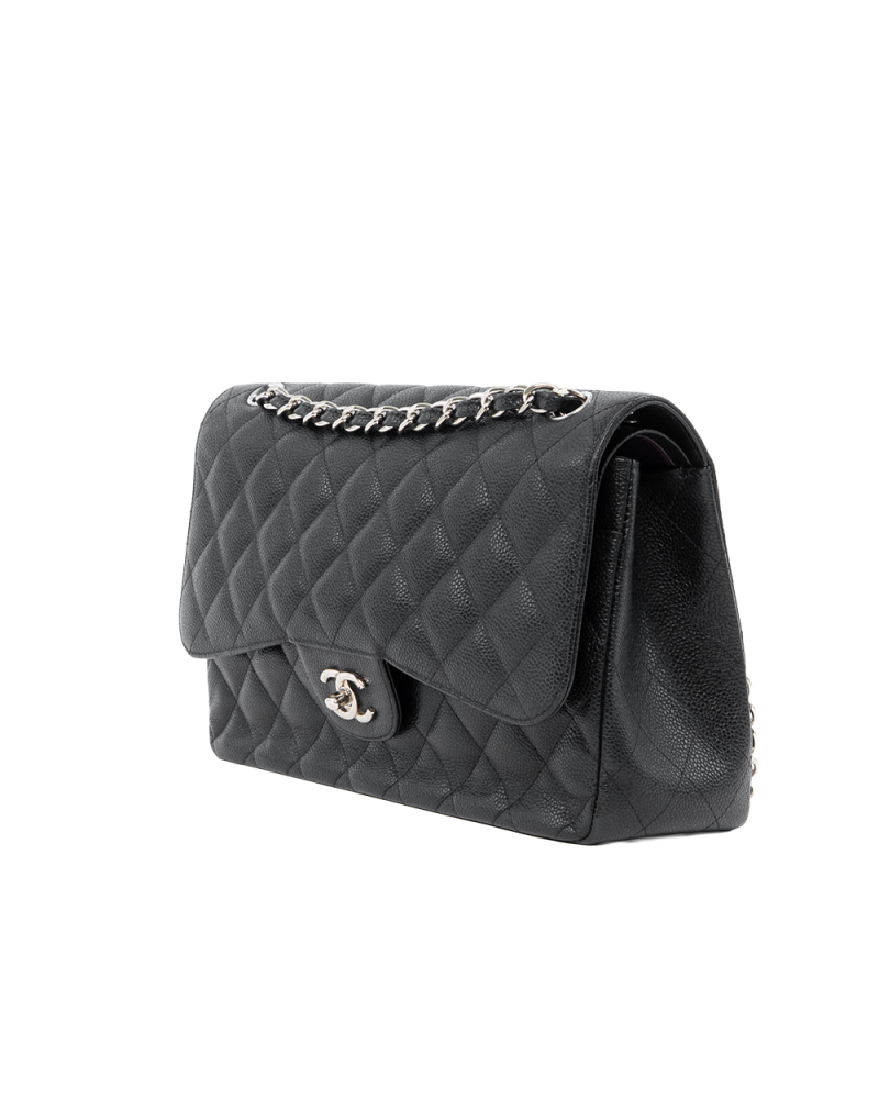 CHANEL CLASSIC JUMBO BLACK CAVIAR SHW 18289958 0234