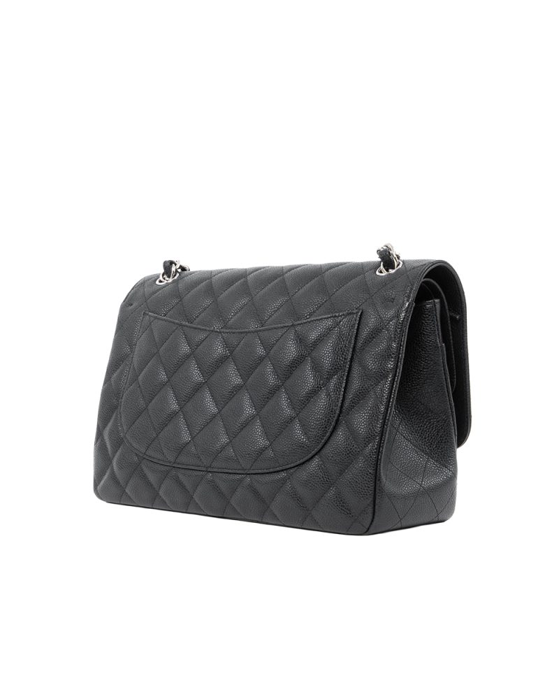 CHANEL CLASSIC JUMBO BLACK CAVIAR SHW 18289958 0235