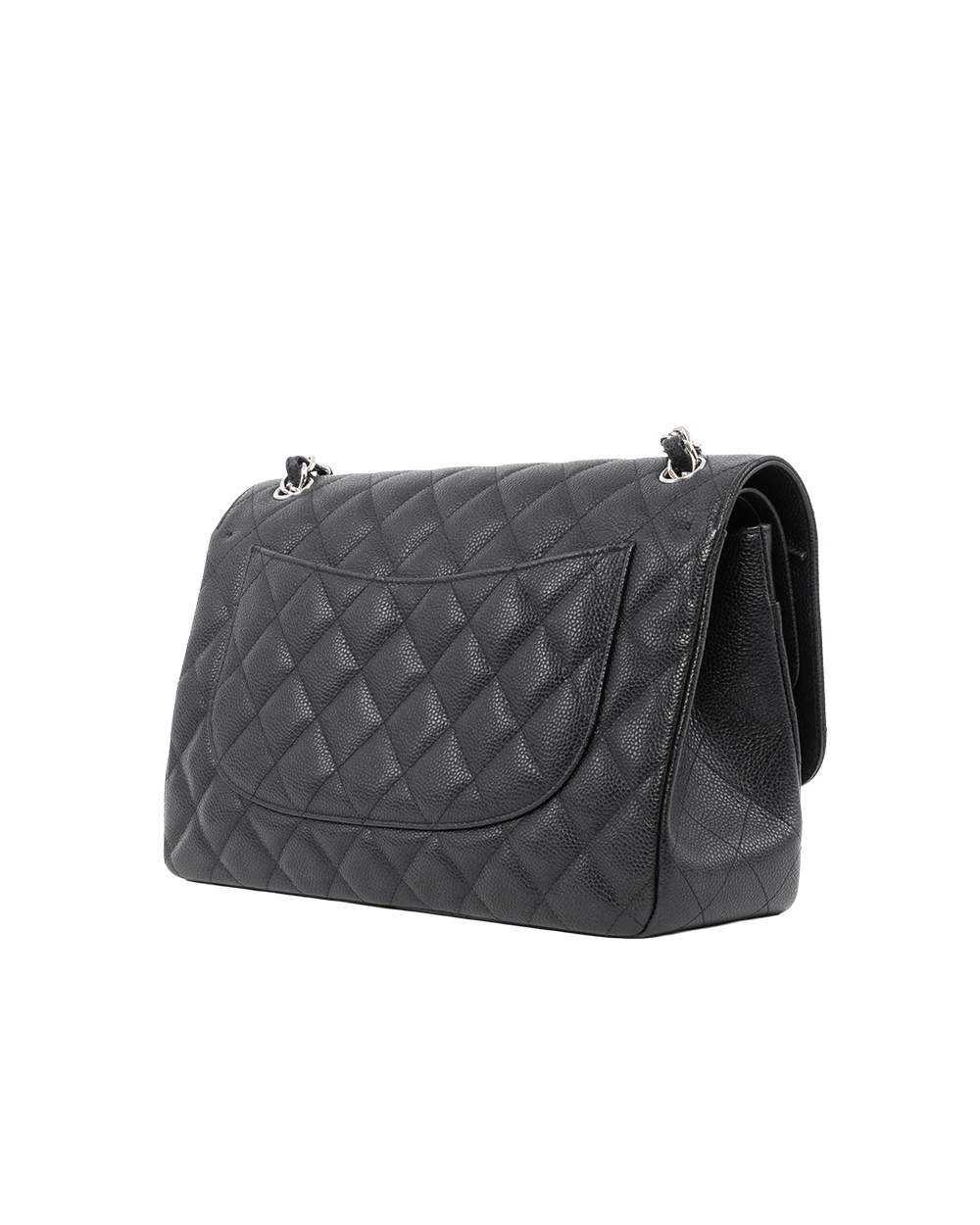 CHANEL CLASSIC JUMBO BLACK CAVIAR SHW 18289958 0235