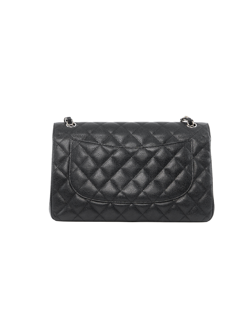 CHANEL CLASSIC JUMBO BLACK CAVIAR SHW 18289958 0236