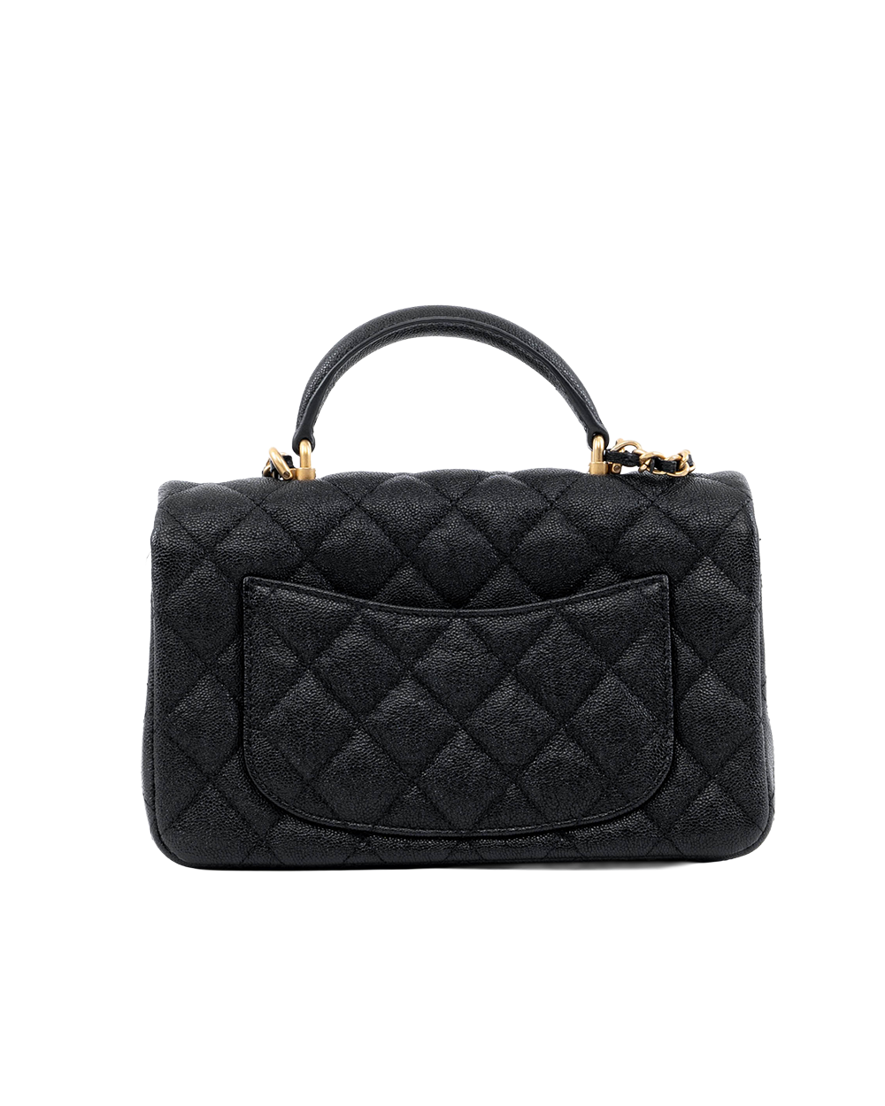 CHANEL CLASSIC WITH TOP HANDLE 8 BLACK CAVIAR GHW 31267006 04291