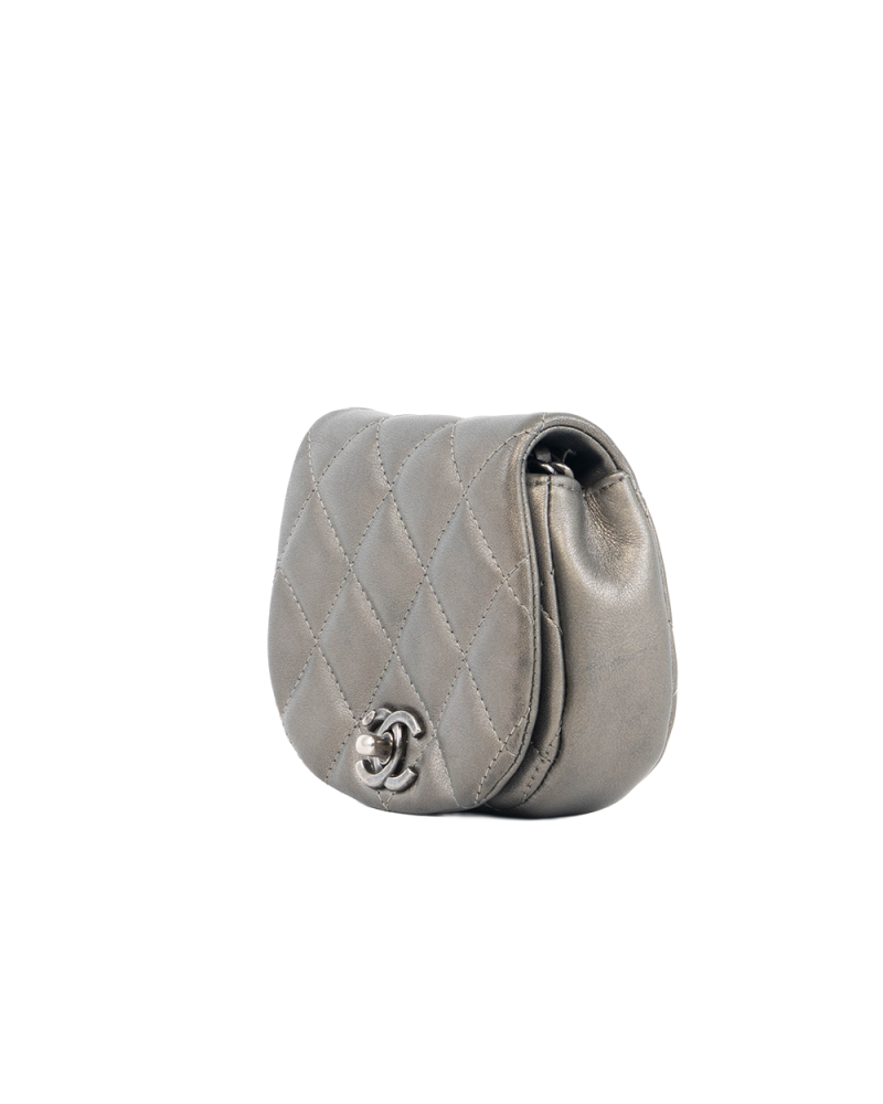 CHANEL COCO MAIL CLUTCH MINI GREY LAMB RHW 31560175 5399
