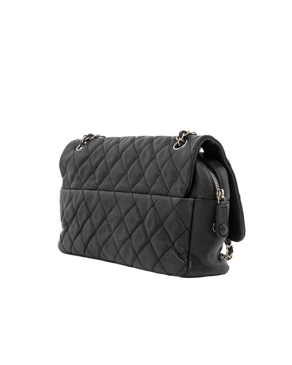 CHANEL EASY FLAP 12 BALCK CAVIAR SHW 20293181 7954