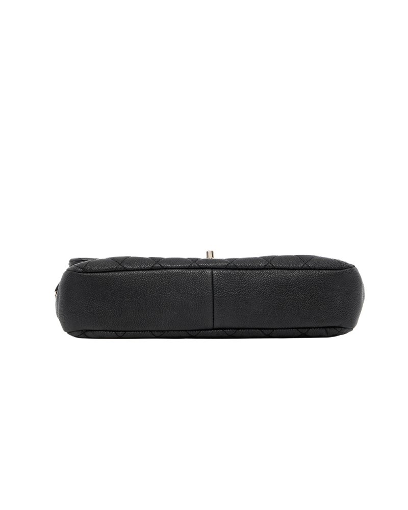 CHANEL EASY FLAP 12 BALCK CAVIAR SHW 20293181 7956