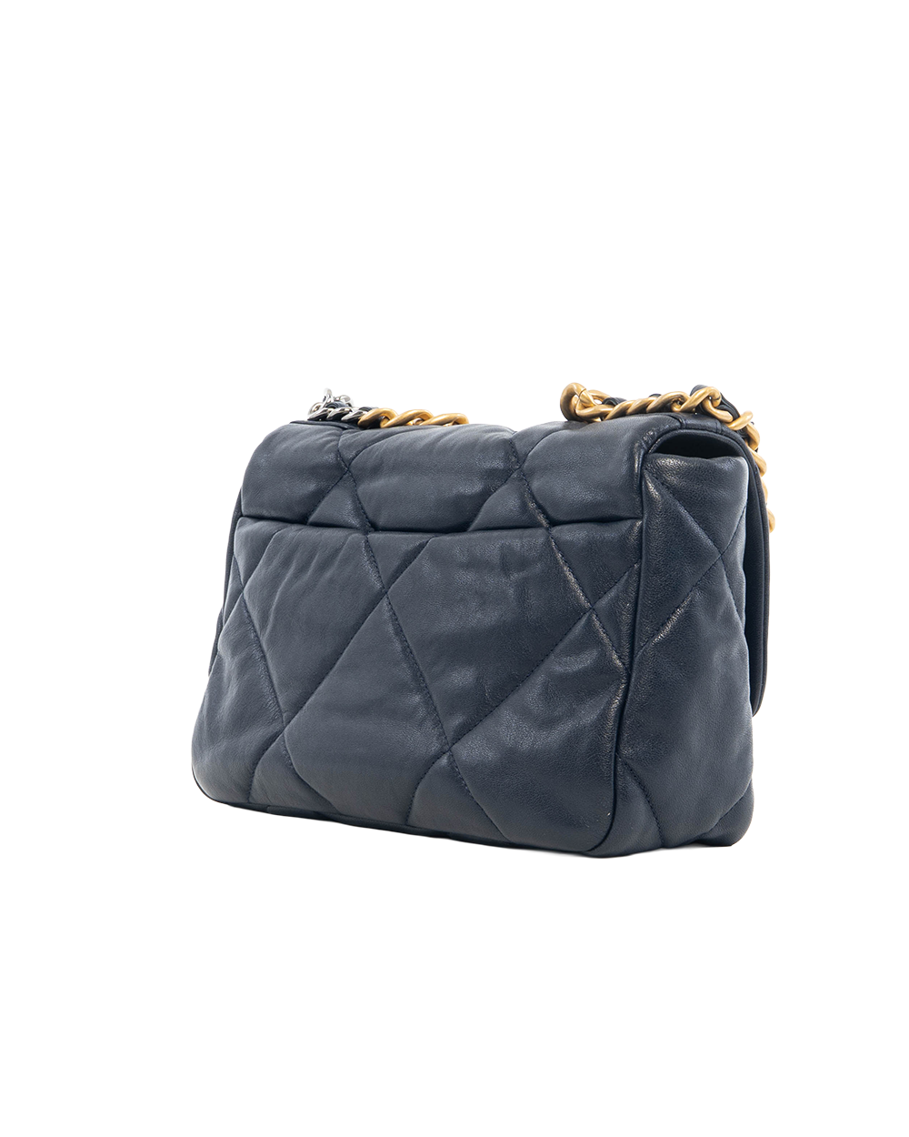 CHANEL FLAP 19 26 BLUE NAVY CALF GHW SHW 29762453 0445