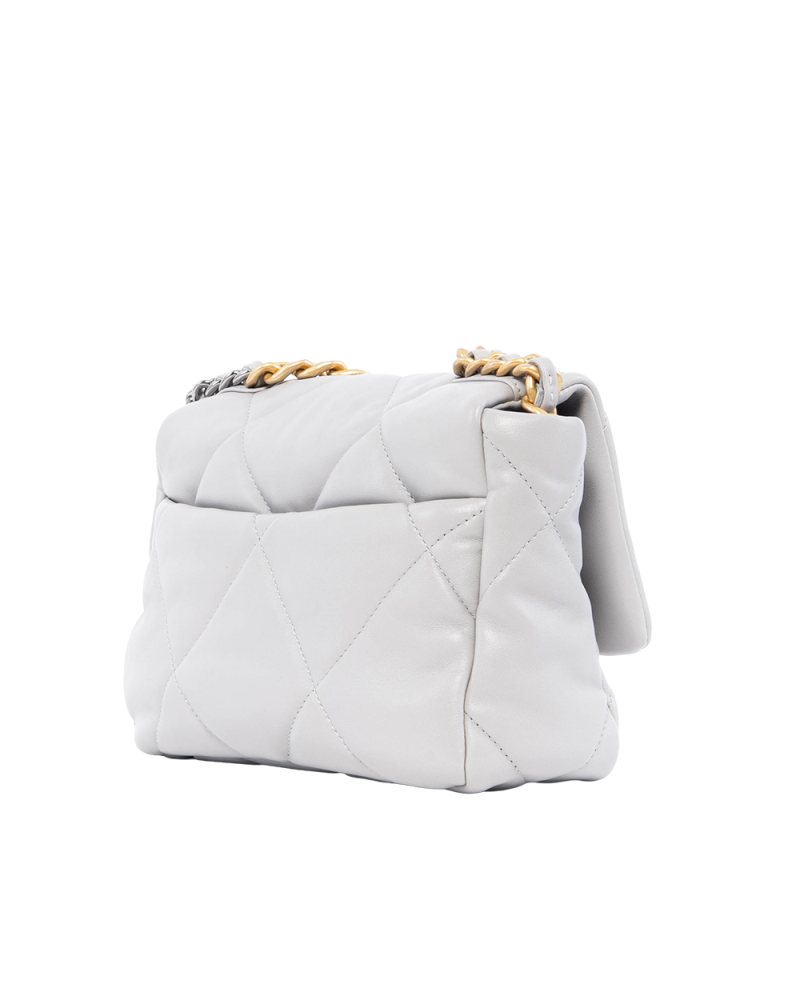 CHANEL FLAP 19 26 GRAY LAMB GHW RHW GJGX183H 0005