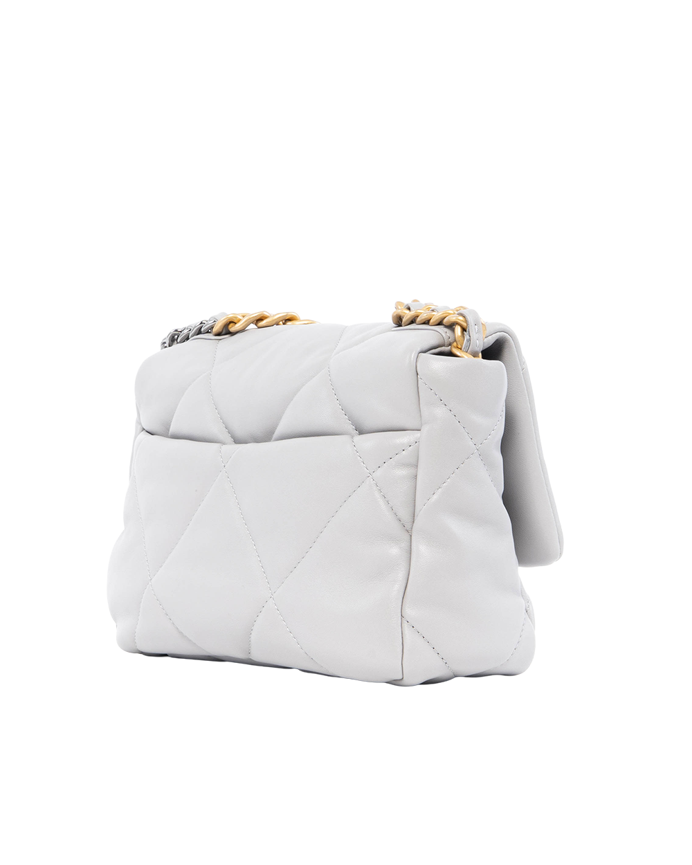 CHANEL FLAP 19 26 GRAY LAMB GHW RHW GJGX183H 0005
