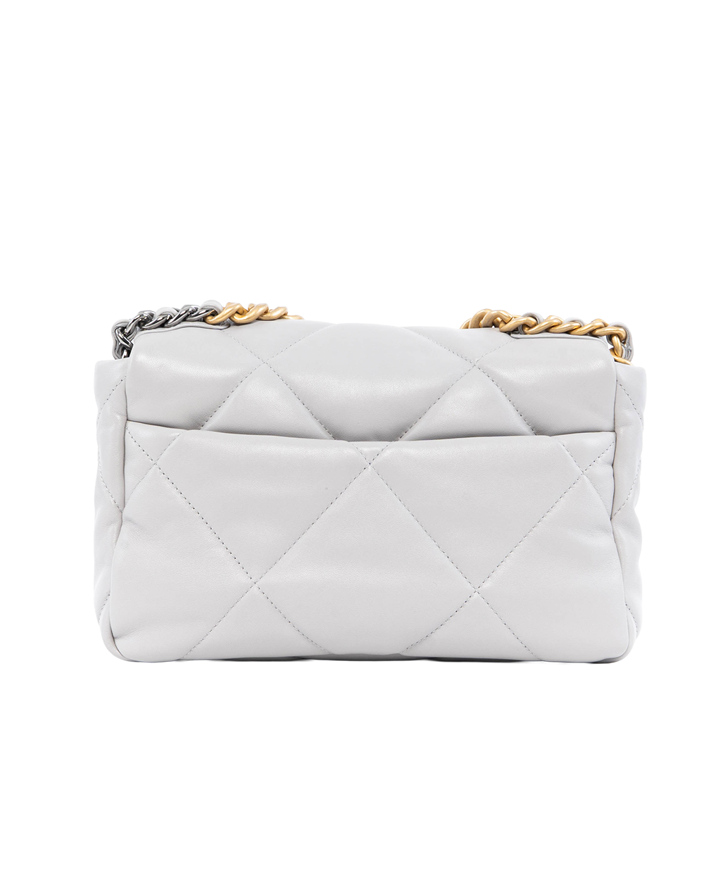 CHANEL FLAP 19 26 GRAY LAMB GHW RHW GJGX183H 0006