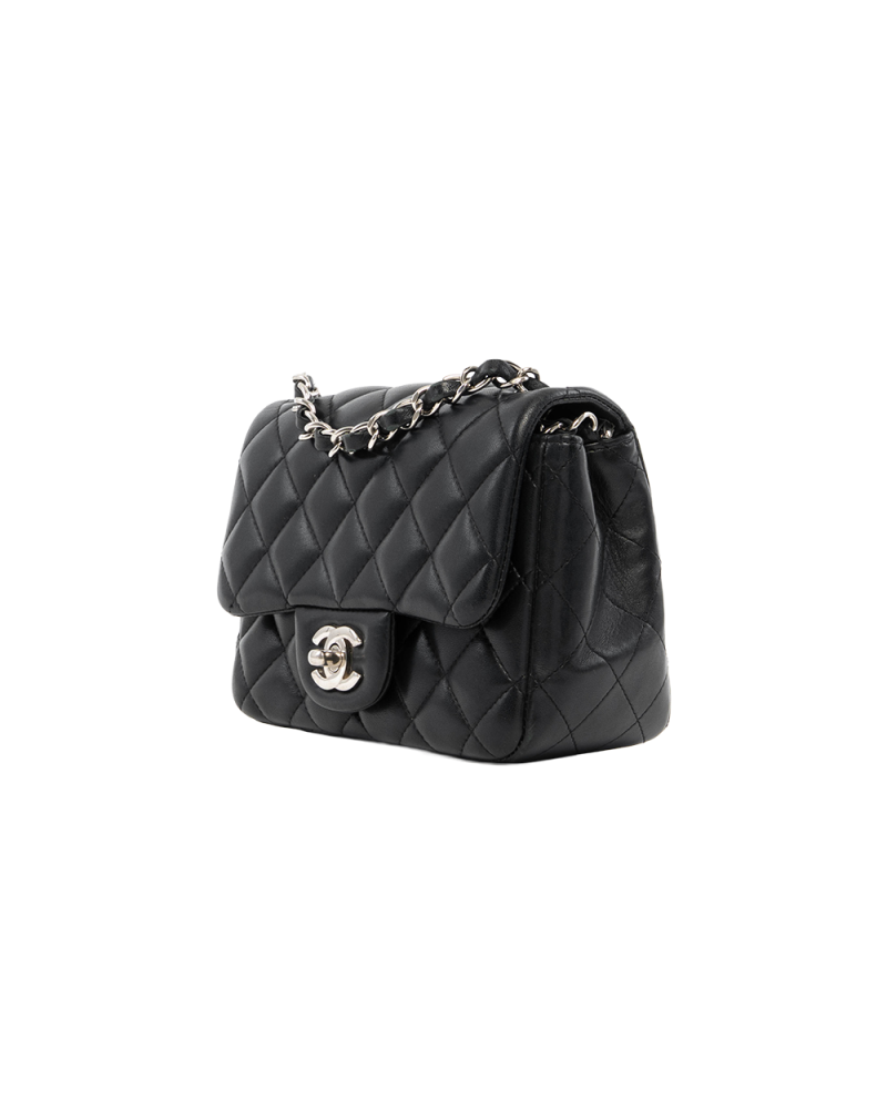 CHANEL FLAP BAG 7 BLACK LAMB GHW 28282364 7910