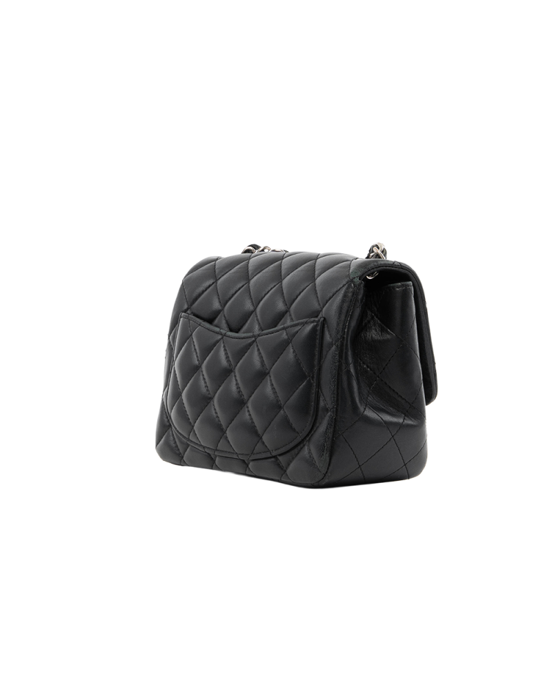 CHANEL FLAP BAG 7 BLACK LAMB GHW 28282364 7911