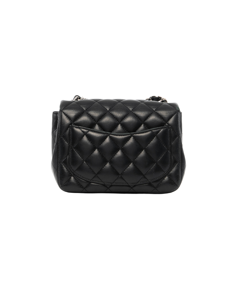 CHANEL FLAP BAG 7 BLACK LAMB GHW 28282364 7912