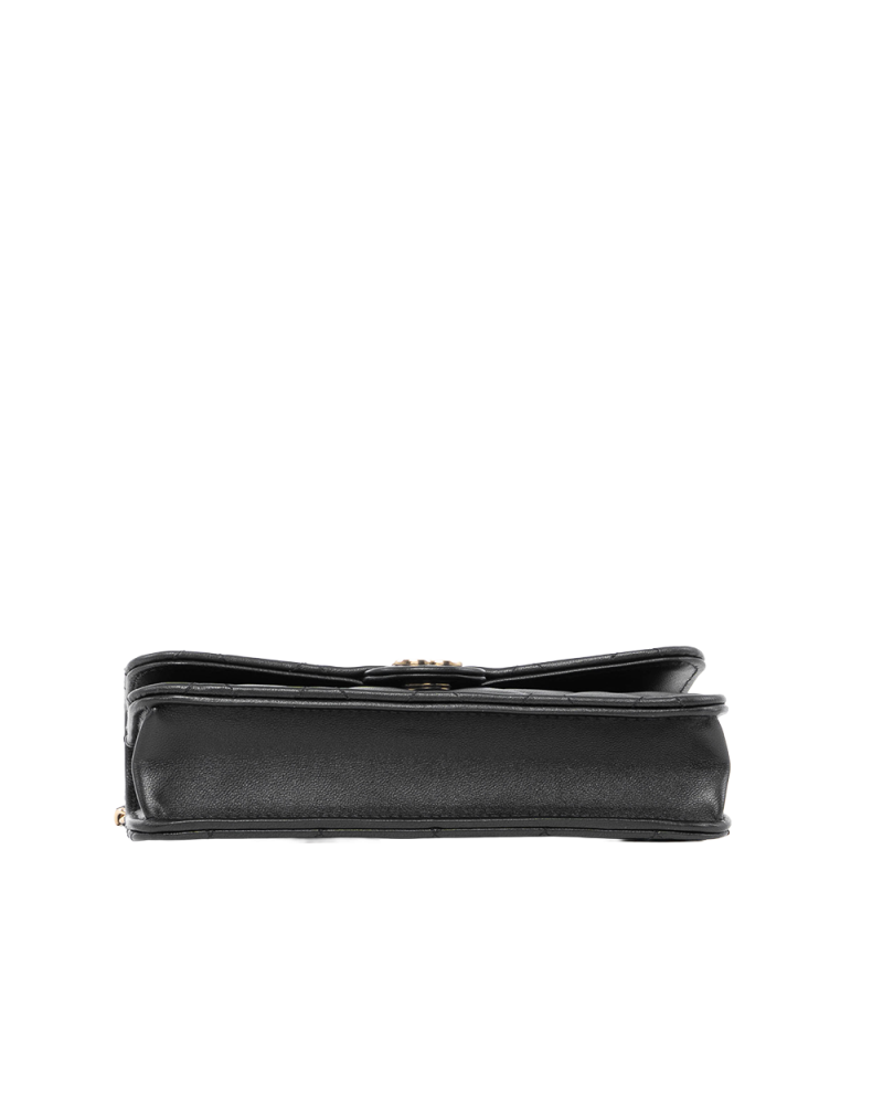 CHANEL FLAP BAG WITH HANDLE MINI BLACK LAMB SGHW G0KH0HC2 6088