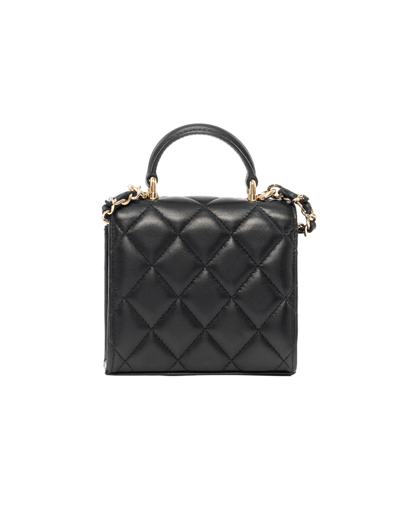 CHANEL FLAP COIN PURSECH MINI BLACK LAMB SHW 32116936 8158