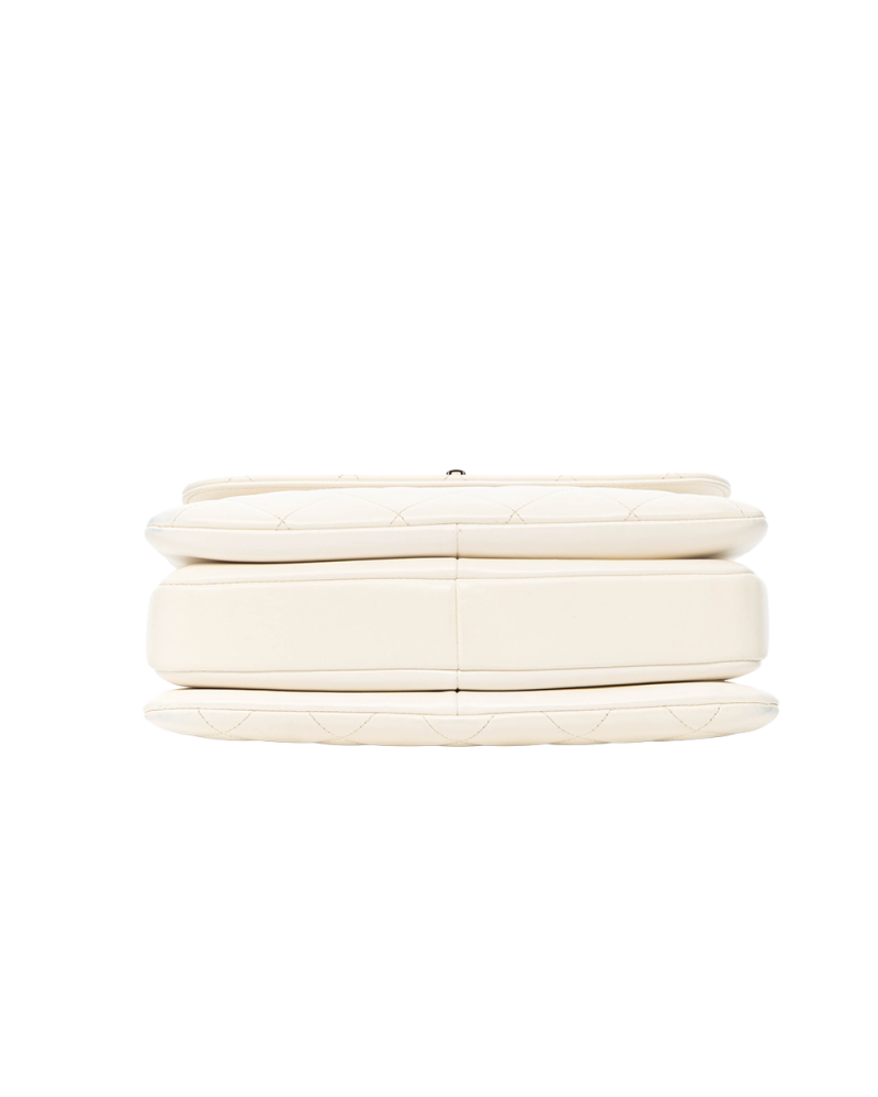 CHANEL FLAP HANDLE WITH CHAIN WHITE LAMB BHW XC1PGA90 7986