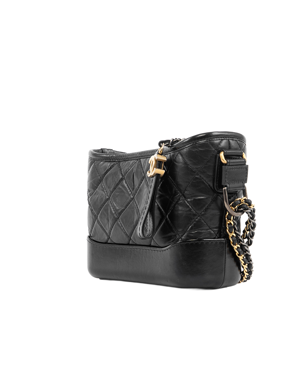 CHANEL GABRIELLE SMALL BLACK LAMB GHW 28470372 5456