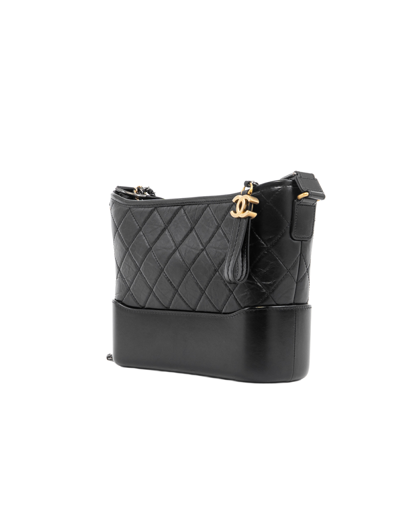 CHANEL GABRIELLE SMALL BLACK LAMB RHW LEXA1HU3 5319