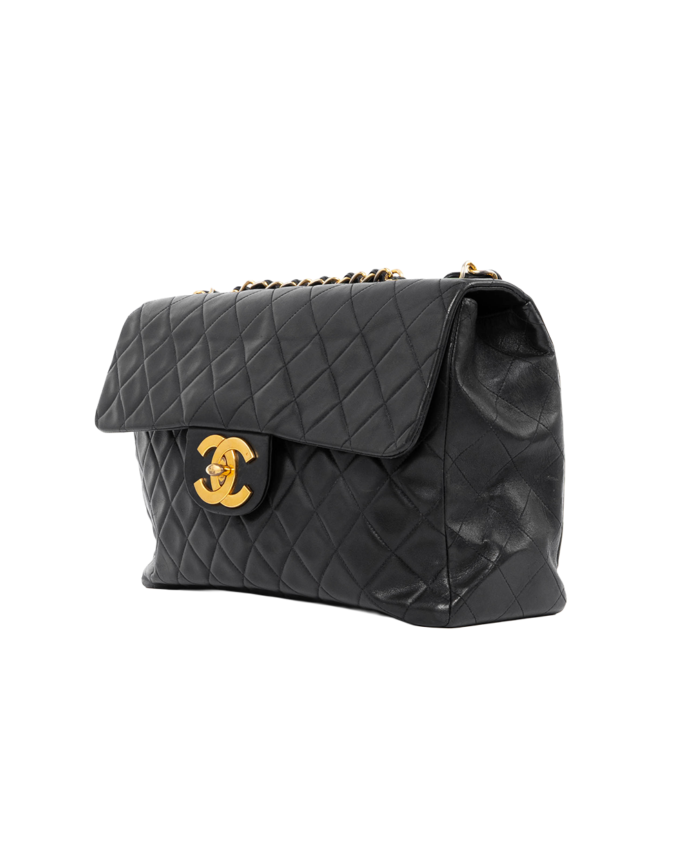 CHANEL JUMBO CLASSIC FLAP BLACK LAMB GHW 3903307 4050