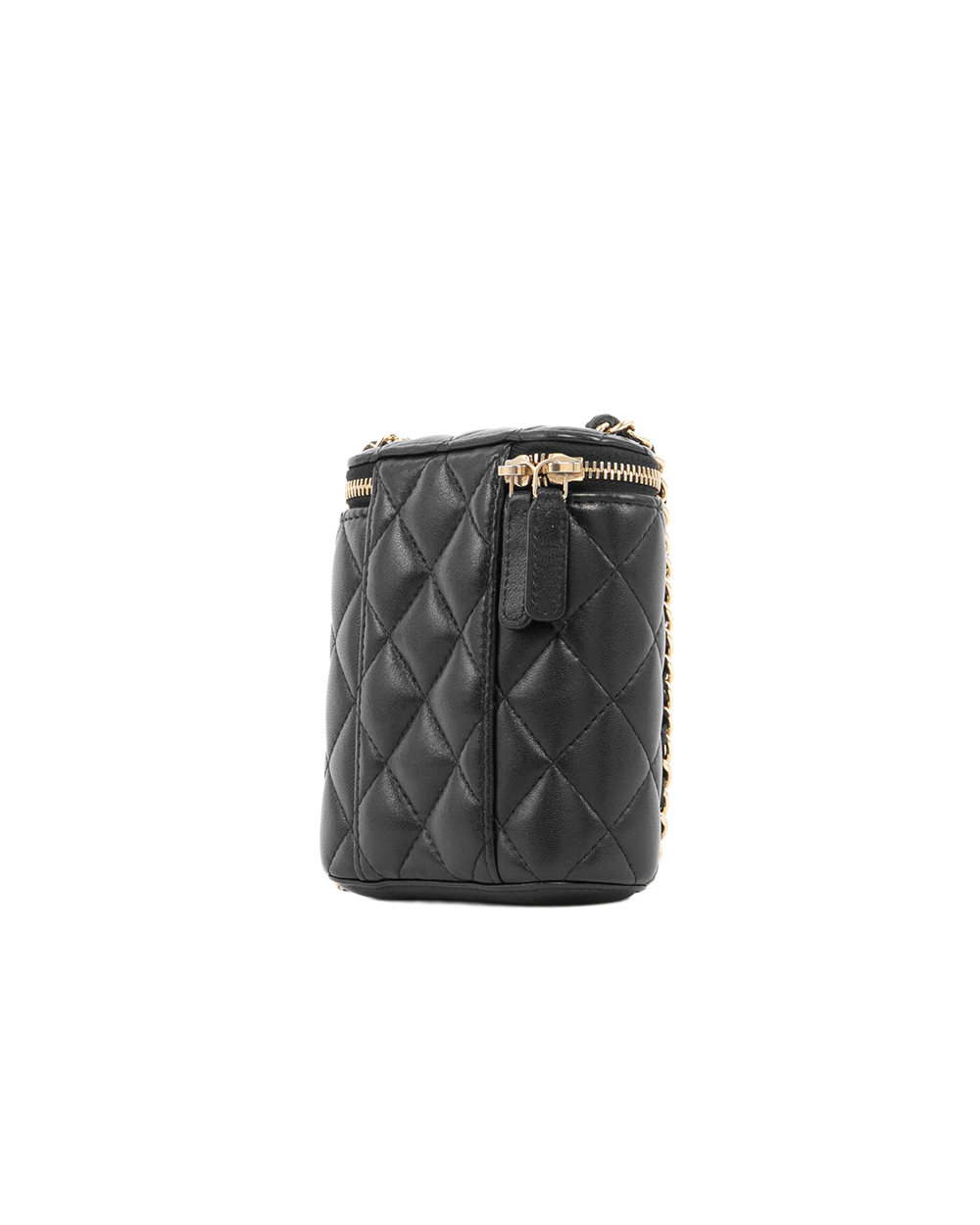 CHANEL O PURSE VANITY BLACK LAMB GHW 30680350 5408