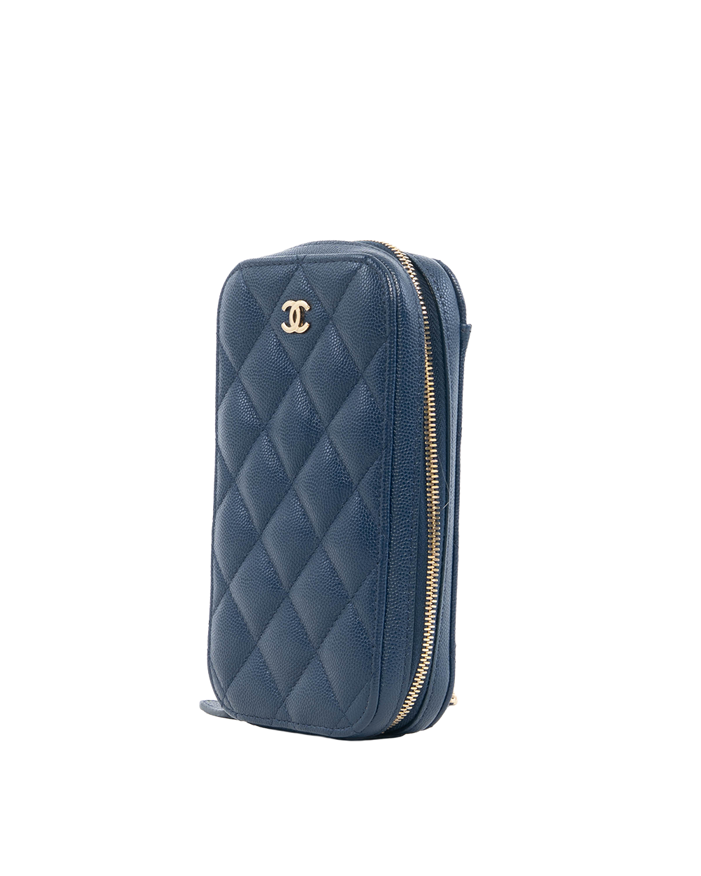 CHANEL PHONE CASE WITH CHAIN BLUE NAVY CAVIAR SHW 27151218 0419