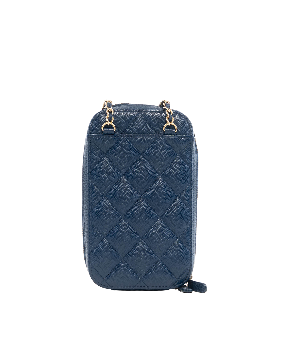 CHANEL PHONE CASE WITH CHAIN BLUE NAVY CAVIAR SHW 27151218 0421