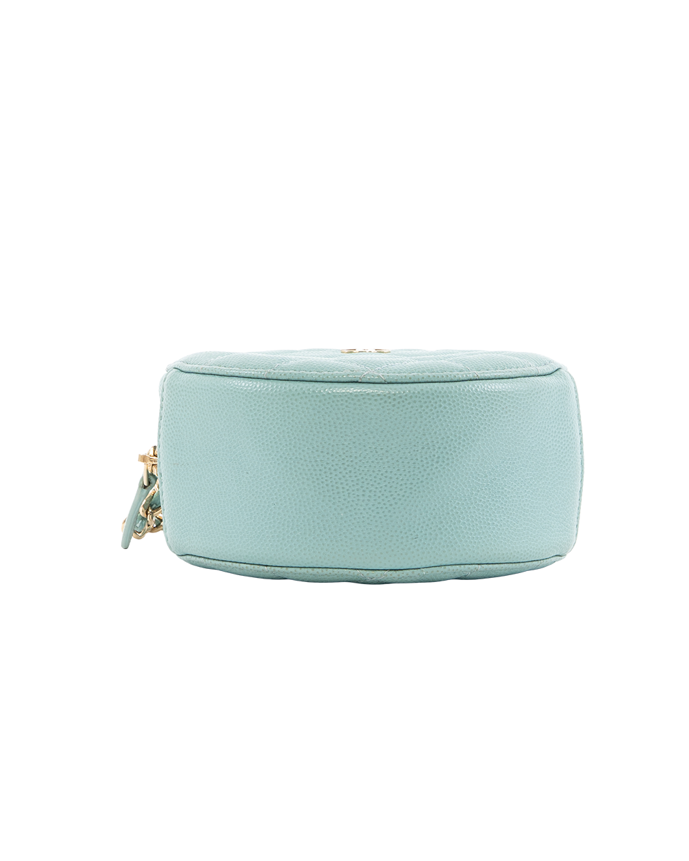 CHANEL ROUND CLUTCH WITH CHAIN 4.5 BLUE LIGHT BLUE CAVIAR GHW 29033440 4104