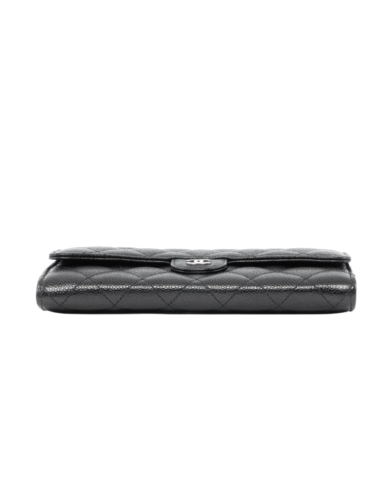 CHANEL SARAH WALLET LONG BLACK CAVIAR SHW 27011419 5066