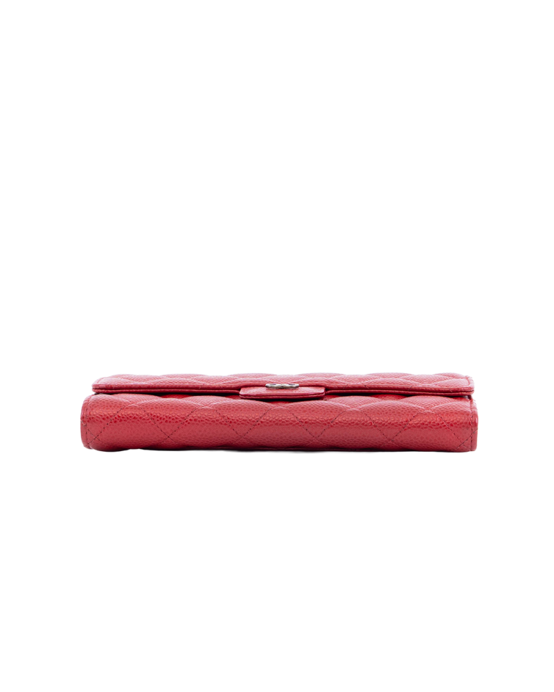 CHANEL SARAH WALLET LONG RED CAVIAR GHW 20534038 1117