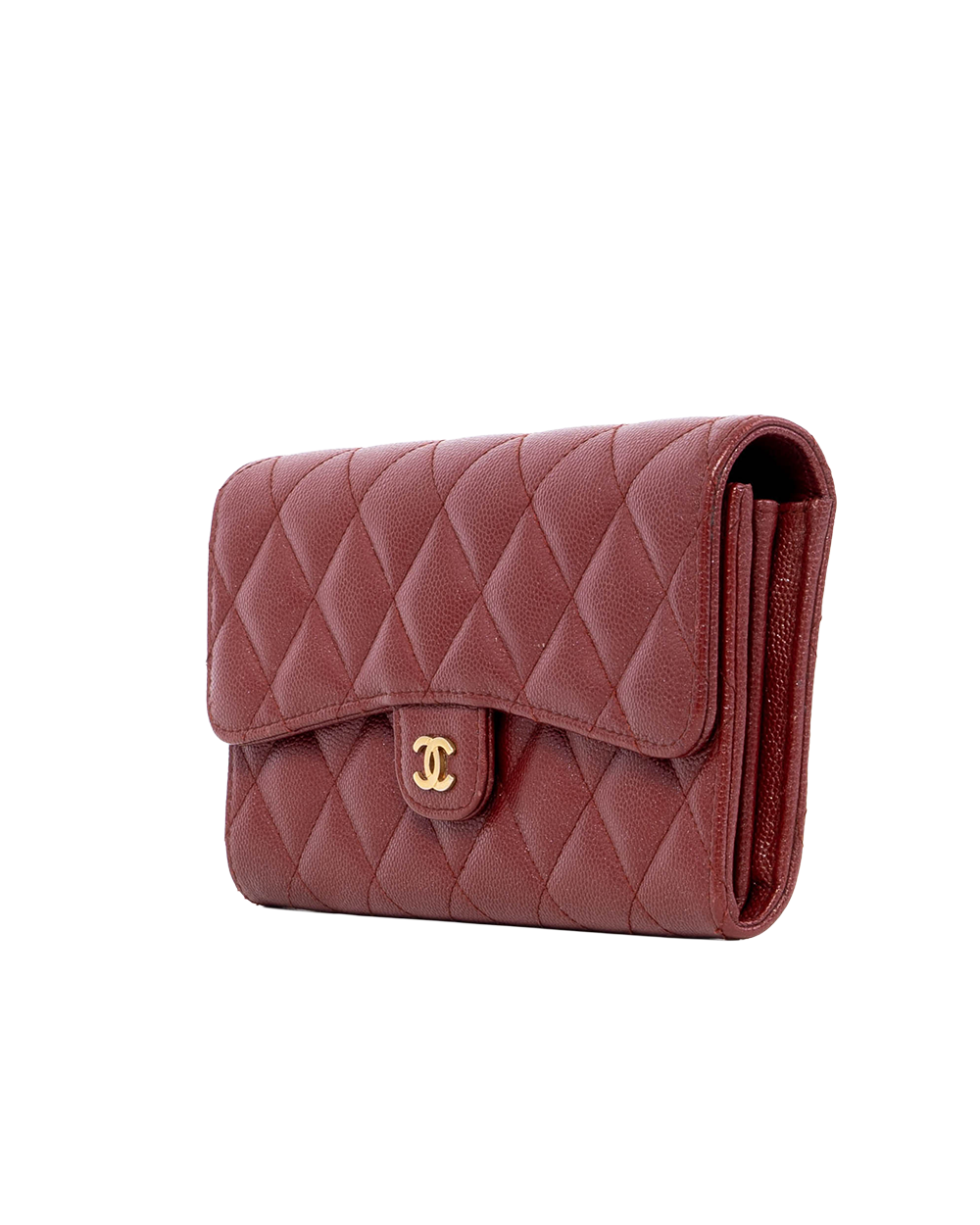 CHANEL SARAH WALLET LONG RED CAVIAR GHW 25237090 03978