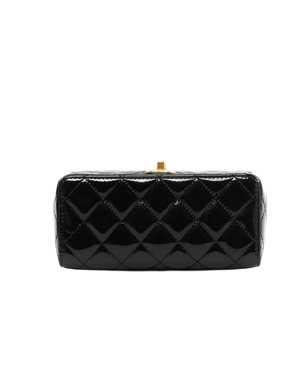 CHANEL SQUARE FLAP BAG SMALL BLACK PATENT GHW ATU5KUCE 5400