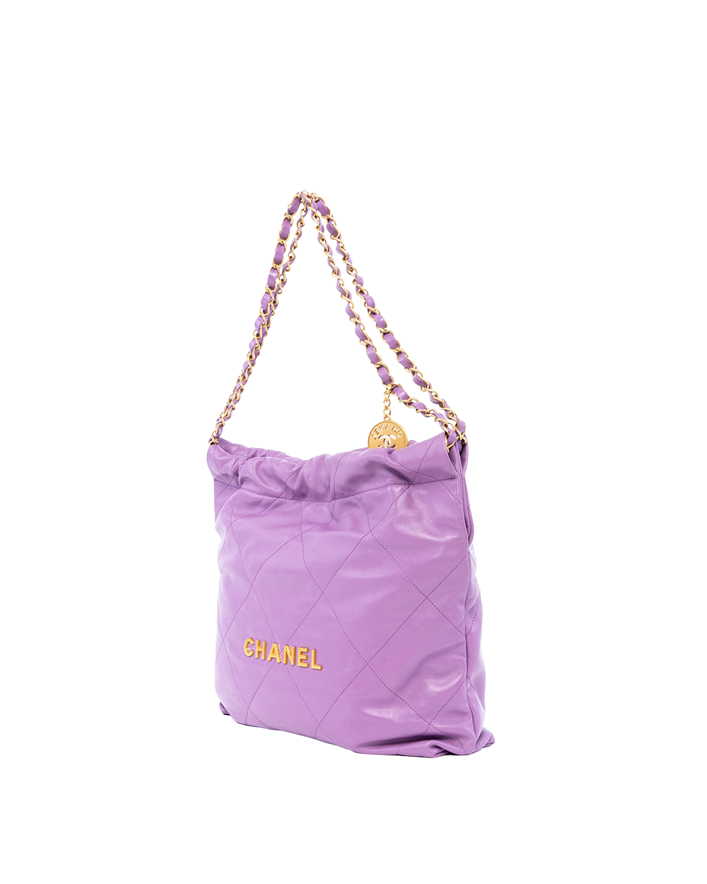 CHANEL TOTE 22 MEDIUM PURPLE CALF GHW J32L0007 03162