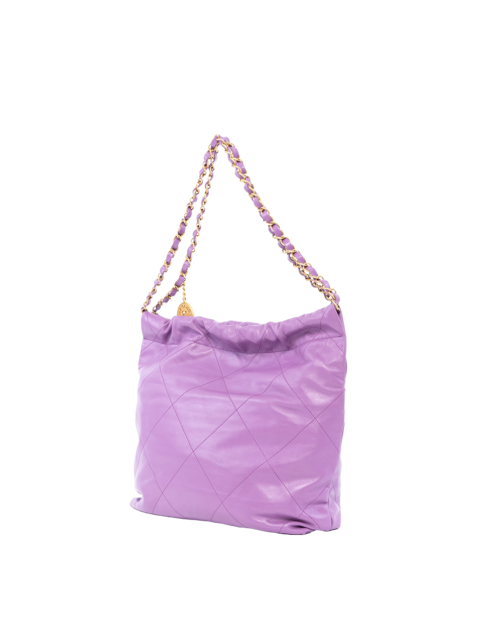 CHANEL TOTE 22 MEDIUM PURPLE CALF GHW J32L0007 03163