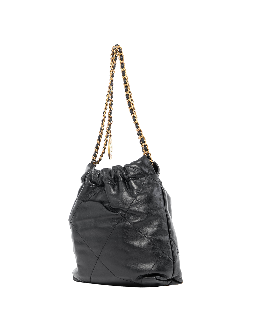 CHANEL TOTE 22 MINI BLACK LAMB GHW K1P4KT5A 2085