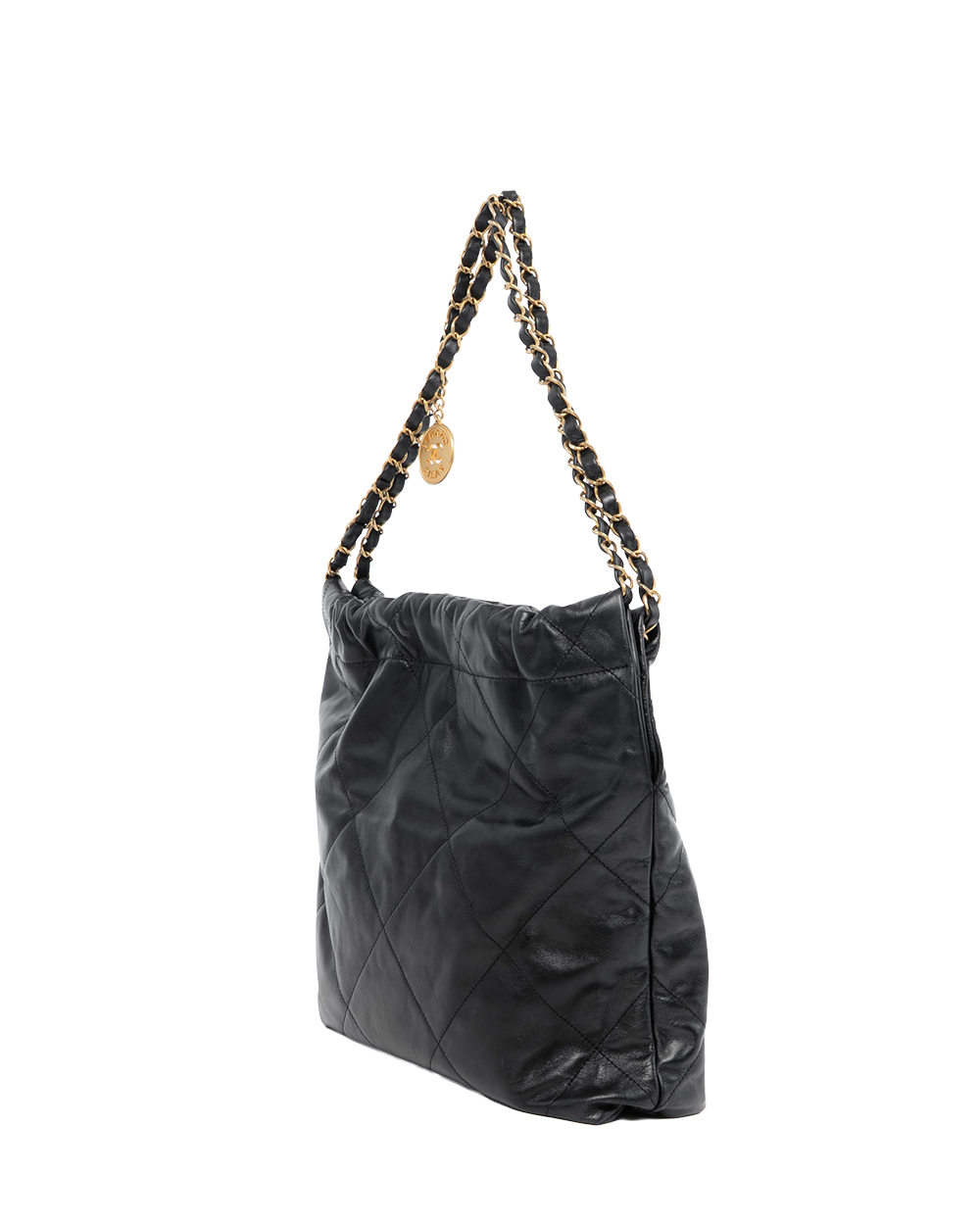 CHANEL TOTE 22 SMALL BLACK CALF GHW CXHUP26G 3004