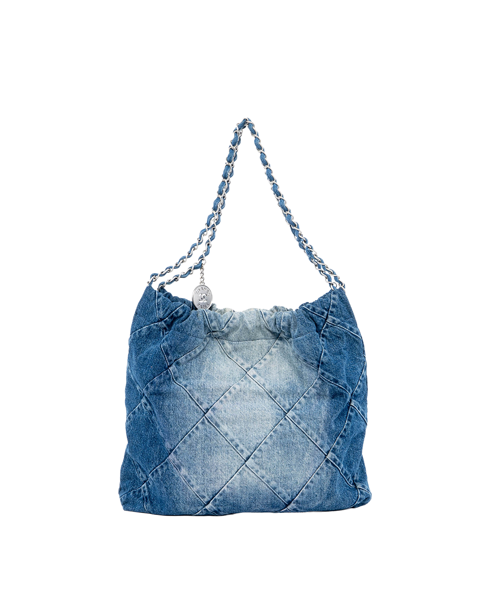 CHANEL TOTE 22 SMALL BLUE DENIM GHW A1U2NN55 03105