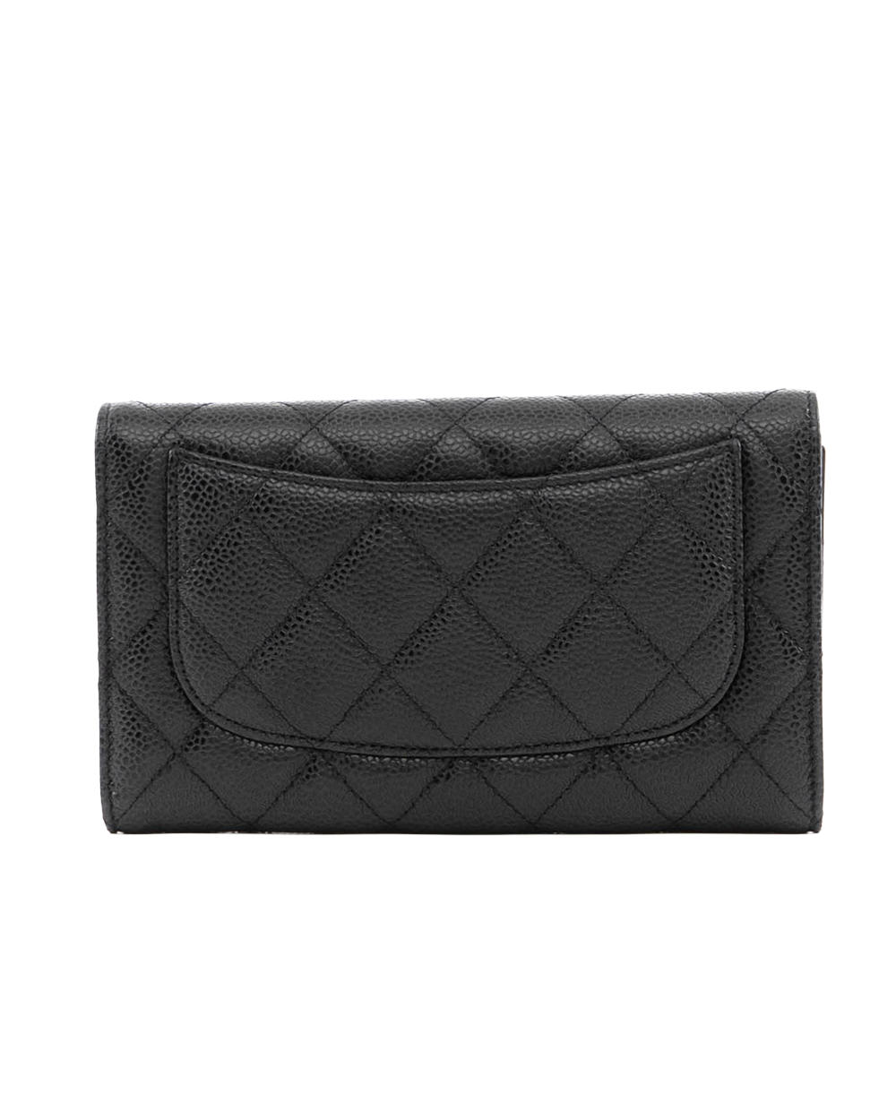 CHANEL TRI FOLD WALLET LONG BLACK CAVIAR SHW 18075523 4587