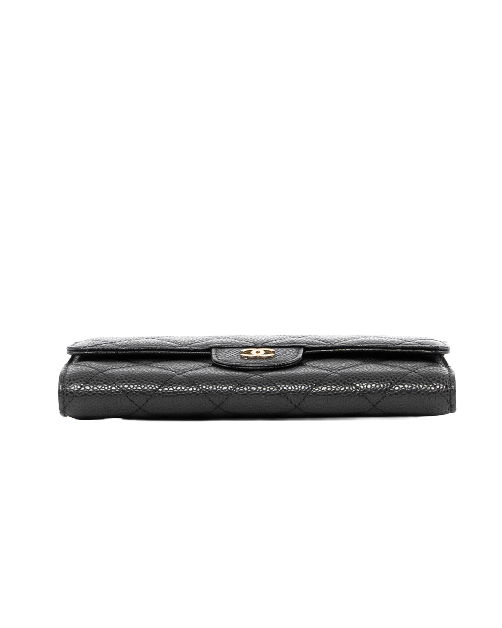 CHANEL TRI FOLD WALLET LONG BLACK CAVIAR SHW 18075523 4588