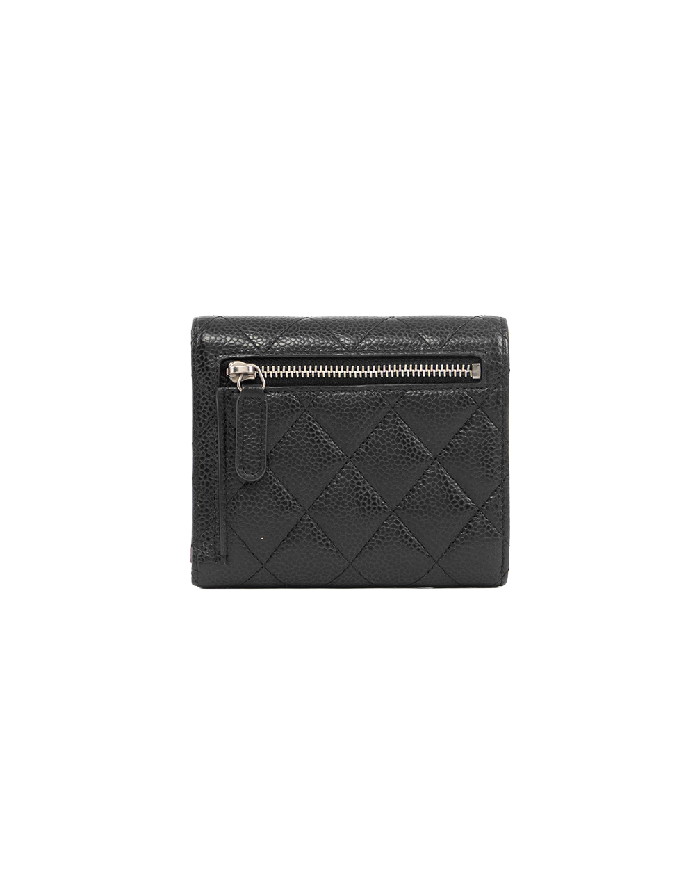 CHANEL TRI FOLD WALLET SHORT BLACK CAVIAR SHW 26625532 5388