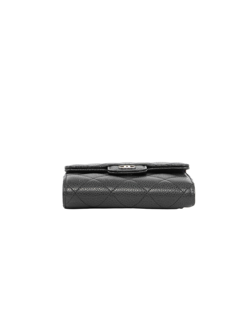 CHANEL TRI FOLD WALLET SHORT BLACK CAVIAR SHW 26625532 5389