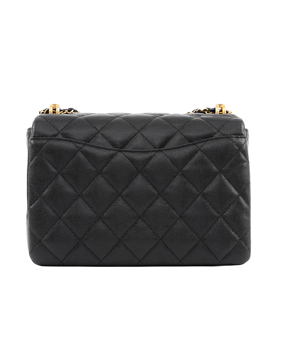 CHANEL TURNLOCK FLAP 9 BLACK CAVIER GHW UEP722J3 4069