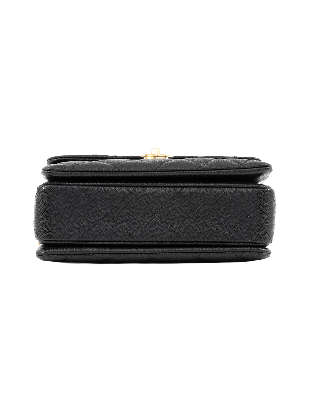 CHANEL TURNLOCK FLAP 9 BLACK CAVIER GHW UEP722J3 4070