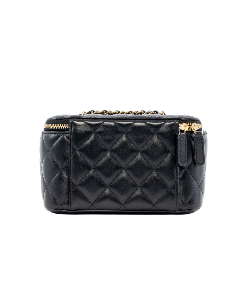 CHANEL VANITY BLACK LAMB GHW 30816384 0533